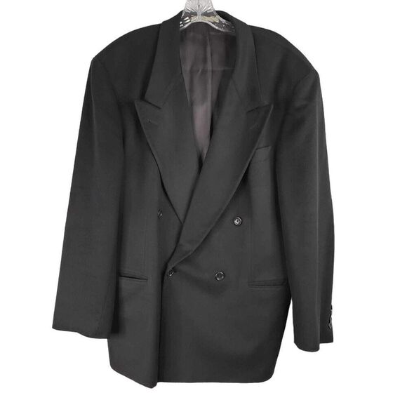 Loro Piana Hugo Boss Men's Black Cashmere Wool Sport Coat Blazer Jacket Size 42R - Picture 2 of 15
